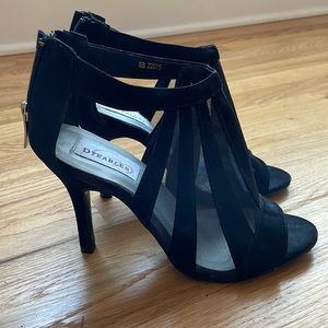 Dressy Black Open Toe Heels